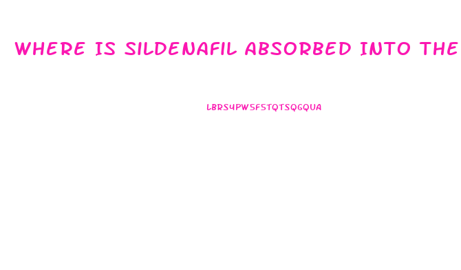 Where Is Sildenafil Absorbed Into The Body