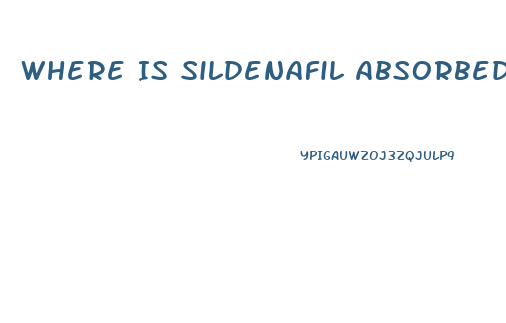 Where Is Sildenafil Absorbed Into The Body