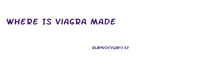 Where Is Viagra Made