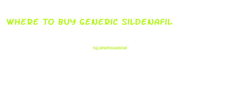 Where To Buy Generic Sildenafil