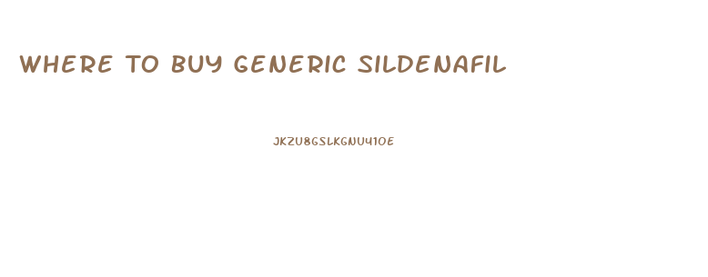 Where To Buy Generic Sildenafil