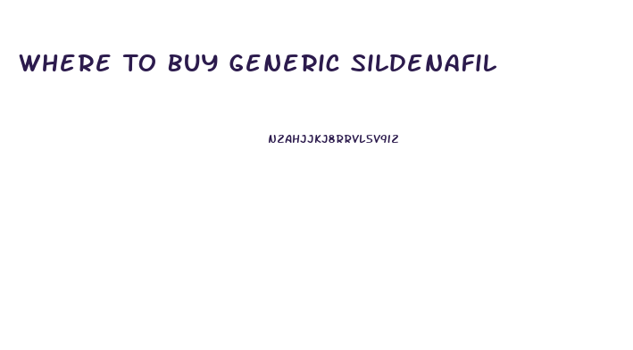 Where To Buy Generic Sildenafil