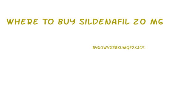 Where To Buy Sildenafil 20 Mg
