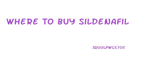 Where To Buy Sildenafil