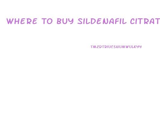 Where To Buy Sildenafil Citrate 100mg