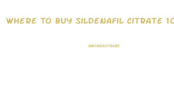 Where To Buy Sildenafil Citrate 100mg