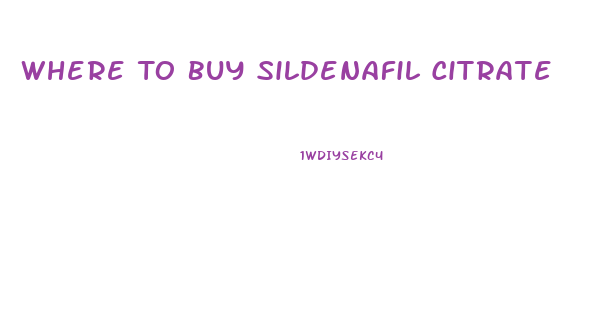 Where To Buy Sildenafil Citrate