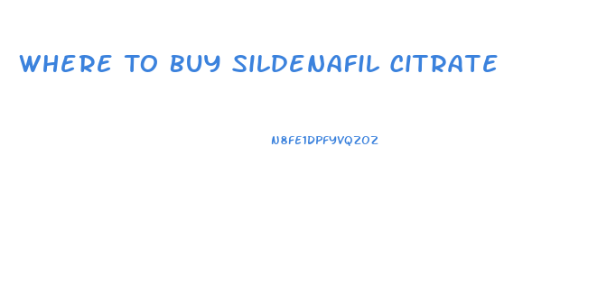 Where To Buy Sildenafil Citrate