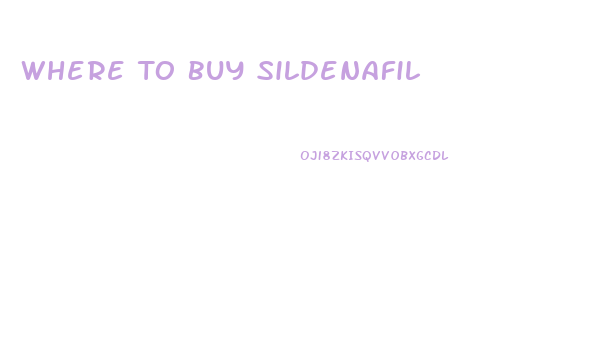 Where To Buy Sildenafil