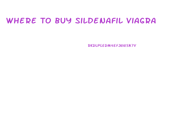 Where To Buy Sildenafil Viagra