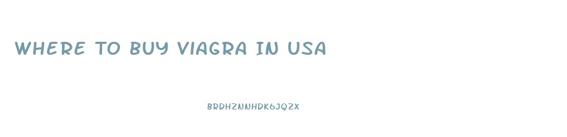 Where To Buy Viagra In Usa