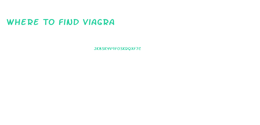 Where To Find Viagra