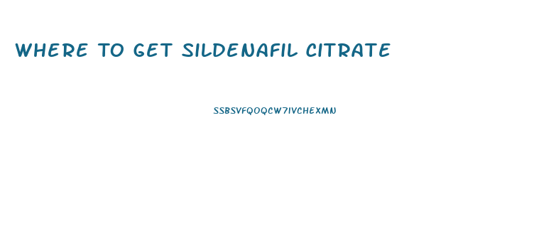 Where To Get Sildenafil Citrate