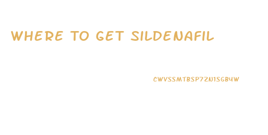 Where To Get Sildenafil