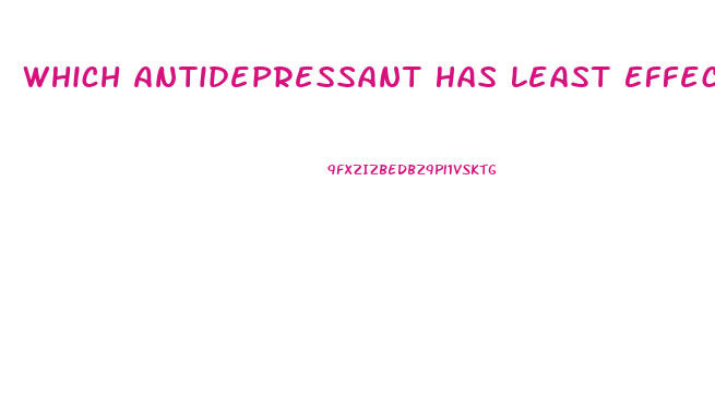 Which Antidepressant Has Least Effect On Libido