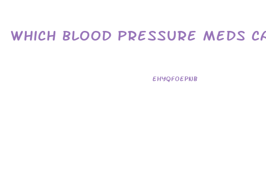 Which Blood Pressure Meds Cause Impotence