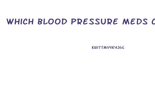 Which Blood Pressure Meds Cause Impotence