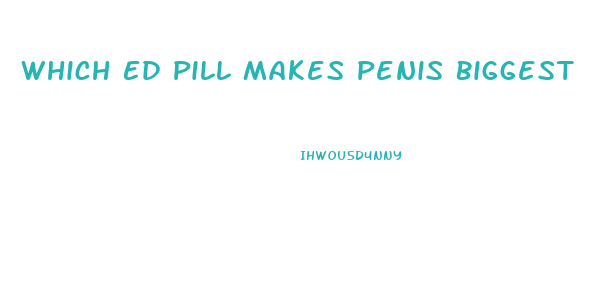 Which Ed Pill Makes Penis Biggest