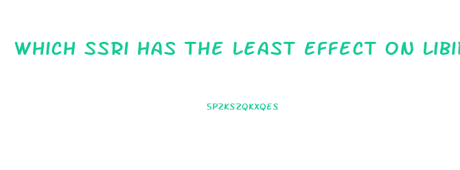 Which Ssri Has The Least Effect On Libido