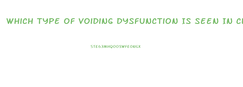 Which Type Of Voiding Dysfunction Is Seen In Clients Diagnosed With Parkinson Disease