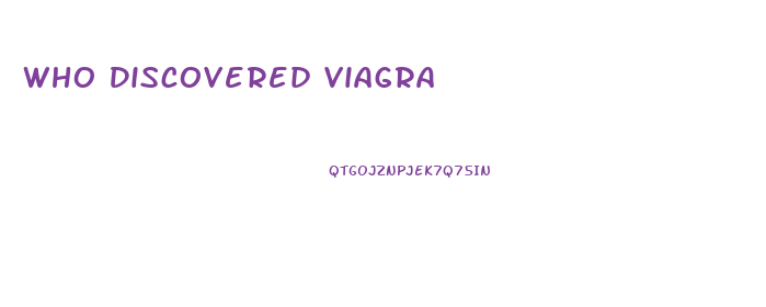 Who Discovered Viagra