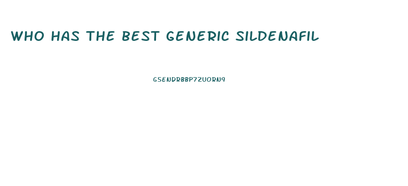 Who Has The Best Generic Sildenafil