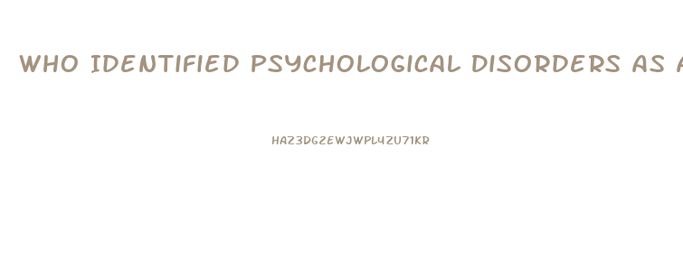 Who Identified Psychological Disorders As A Harmful Dysfunction