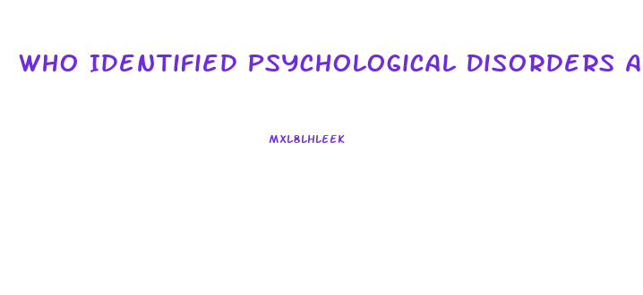 Who Identified Psychological Disorders As A Harmful Dysfunction