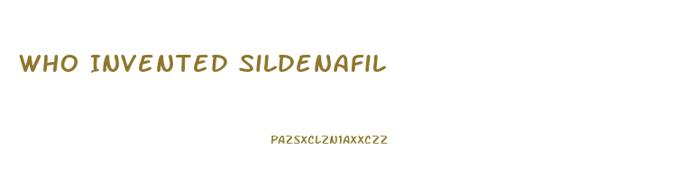 Who Invented Sildenafil