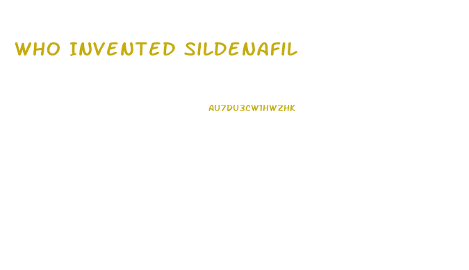 Who Invented Sildenafil