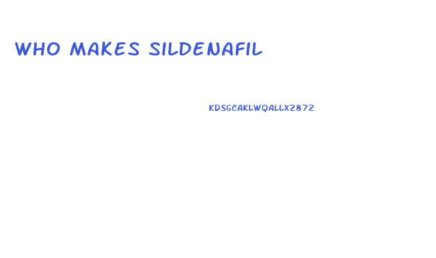 Who Makes Sildenafil