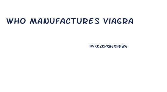 Who Manufactures Viagra