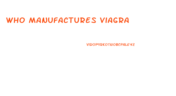 Who Manufactures Viagra