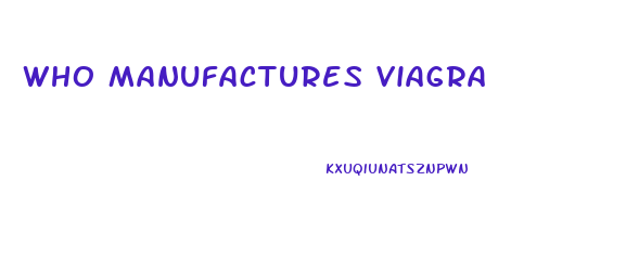 Who Manufactures Viagra