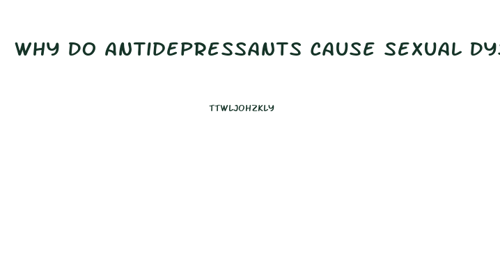 Why Do Antidepressants Cause Sexual Dysfunction