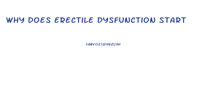 Why Does Erectile Dysfunction Start