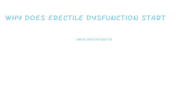 Why Does Erectile Dysfunction Start