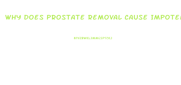 Why Does Prostate Removal Cause Impotence