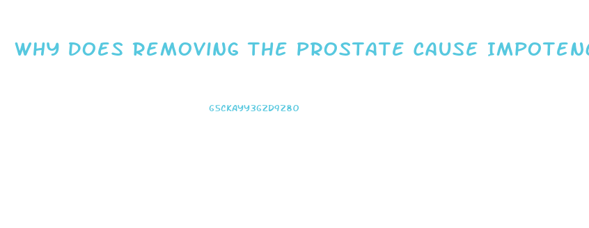 Why Does Removing The Prostate Cause Impotence