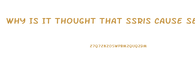 Why Is It Thought That Ssris Cause Sexual Dysfunction