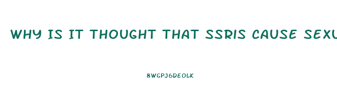 Why Is It Thought That Ssris Cause Sexual Dysfunction