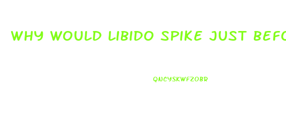 Why Would Libido Spike Just Before Period