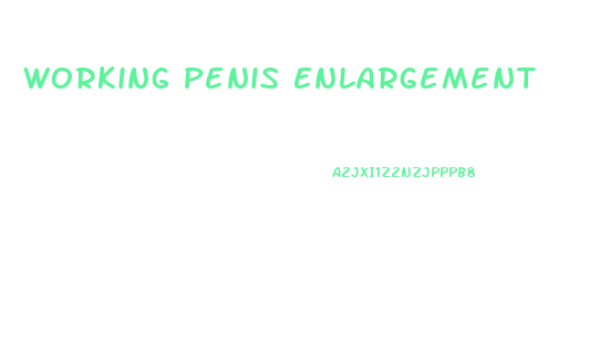 Working Penis Enlargement