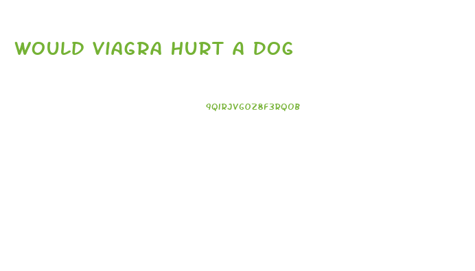 Would Viagra Hurt A Dog