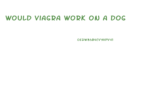 Would Viagra Work On A Dog