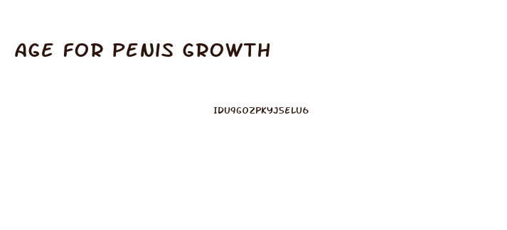 age for penis growth