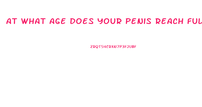 at what age does your penis reach full growth