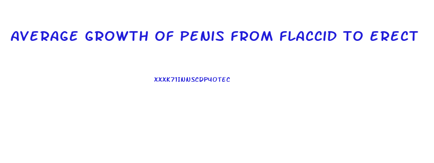 average growth of penis from flaccid to erect