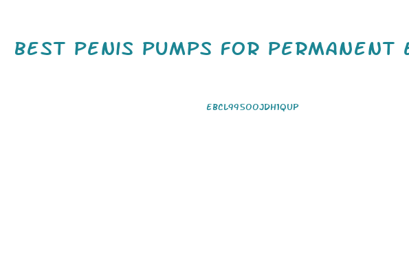 best penis pumps for permanent enlargement