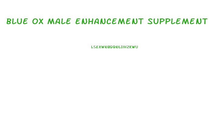 blue ox male enhancement supplement